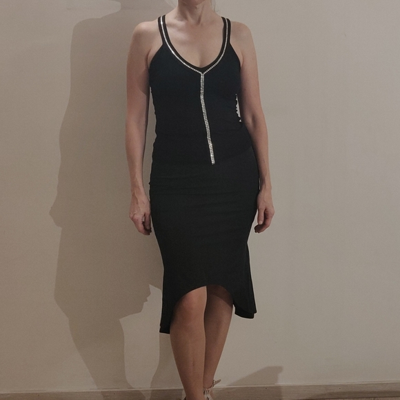 Christinaeffe Black Rhinestones decorated top - Picture 2 of 8